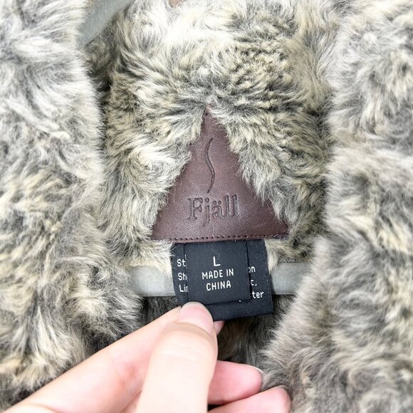 Fjall Brown Faux Fur Lined Zip Front Coat - Picture 5 of 9